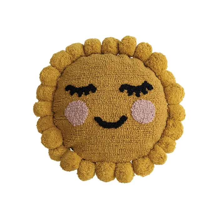 12″ Round Tufted Sun Shaped PillowCosmetics
