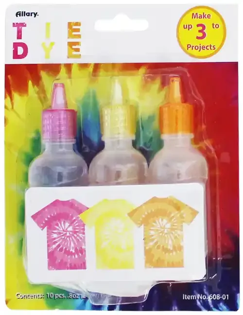 12 Pack – Allary Tie Dye Kit-Pink, Yellow, And Orange – A0608-01