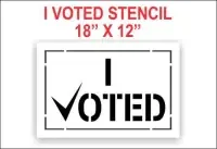 18″x12″ – I VOTED Stencil