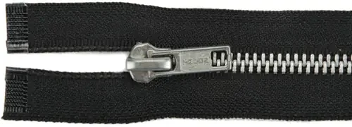 2 Pack – Coats Heavyweight Aluminum Separating Metal Zipper 24″-Black – F25A 24-2