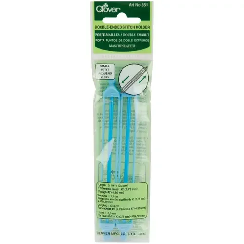 3 Pack – Clover Double-Ended Stitch Holders 5.25″-Sizes 2 To 7 2/Pkg – 351