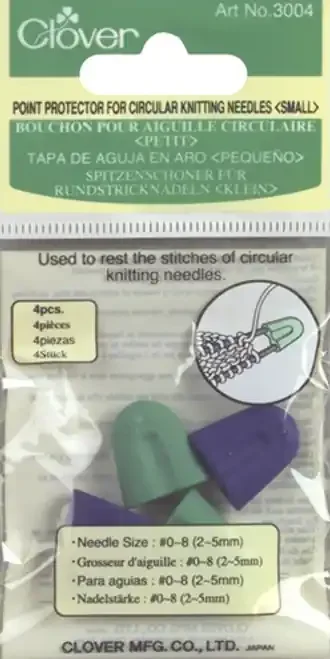 3 Pack – Clover Point Protectors For Circular Knitting Needles-Sizes 0 To 8 4/Pkg – 3004