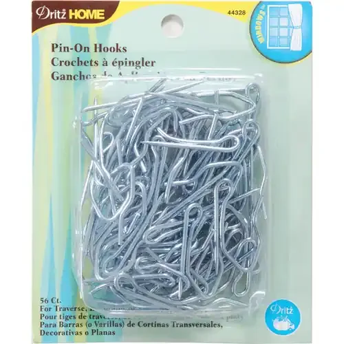 3 Pack – Dritz Home Pin-On Drapery Hooks 56/Pkg- – 44328