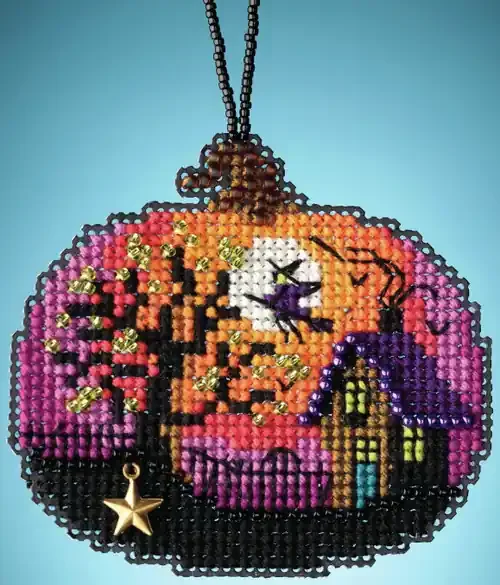 3 Pack – Mill Hill Counted Cross Stitch Ornament Kit 2.75″X2.5″-Bewitching Pumpkin (14 Count) – MH162024