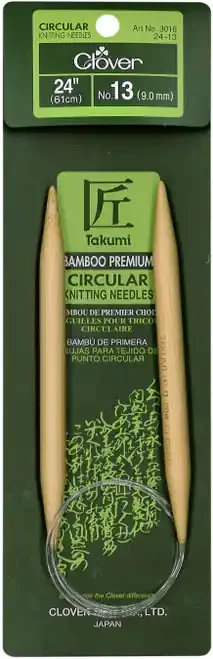 3 Pack – Takumi Bamboo Circular Knitting Needles 24″-Size 13/9mm – 1624-13