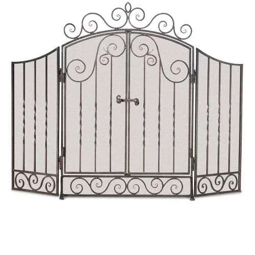 3 Panel Vienna Fireplace Screen with DoorsHearth