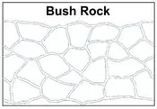 36 inch Bushrock Tile Stencil Pattern (500 Feet)
