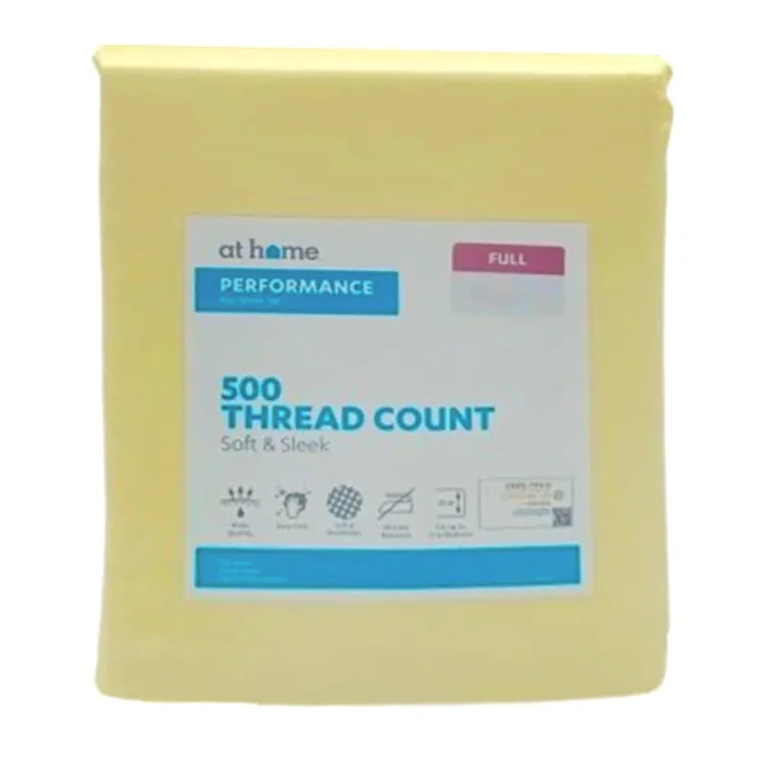 4-Piece Yellow 500 Thread Count Cotton Blend Sheet Set, Full