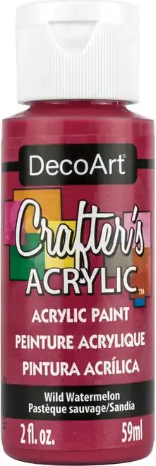 6 Pack – DecoArt Crafter‘s Acrylic All-Purpose Paint 2oz-Wild Watermelon – DCA-65