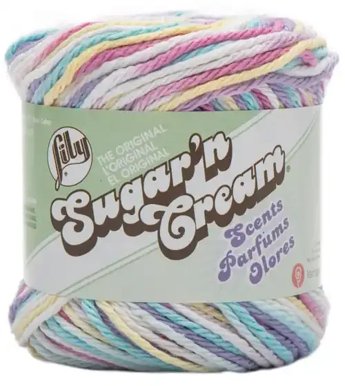 6 Pack – Lily Sugar‘n Cream Yarn – Scents-Fleur de Lavender – 102024-24093