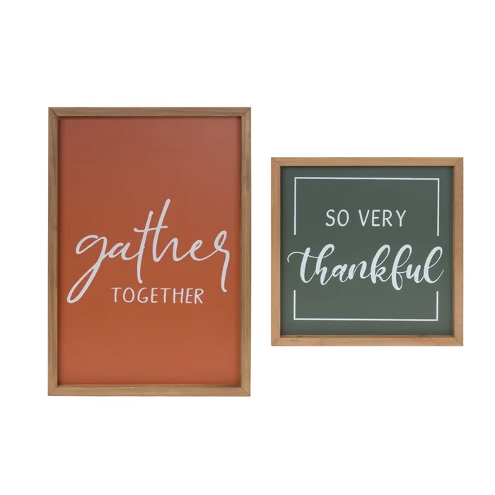 “Gather” and “Thankful” Sentiment SignsCosmetics