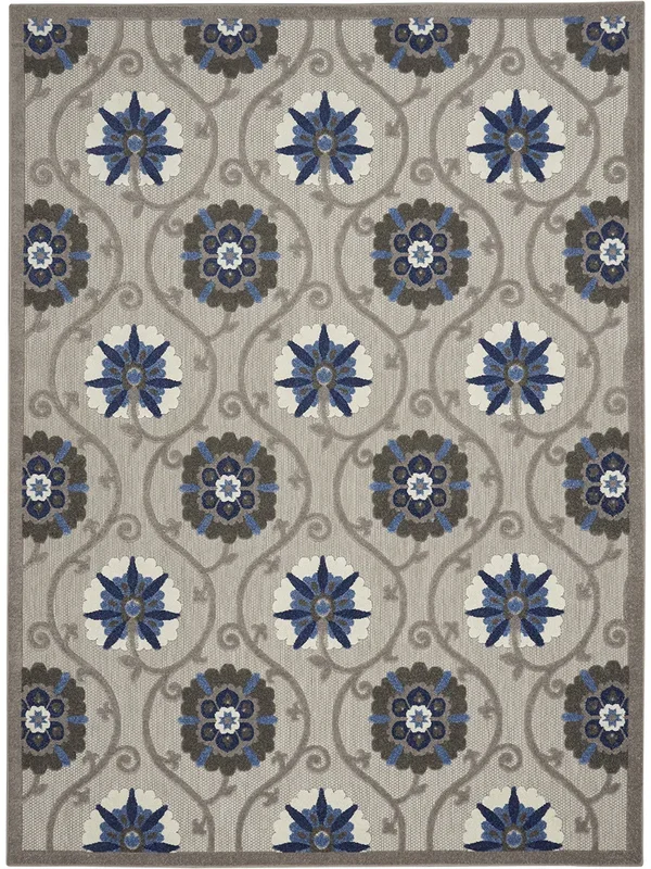Aloha ALH19 Gray/Blue 7′ x 10′ Rug