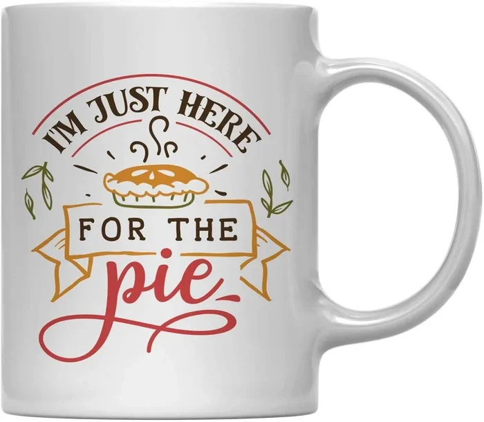 Andaz Press 11oz. Fall Hot Chocolate Coffee Mug, I’m Just Here for The PieSet of 1