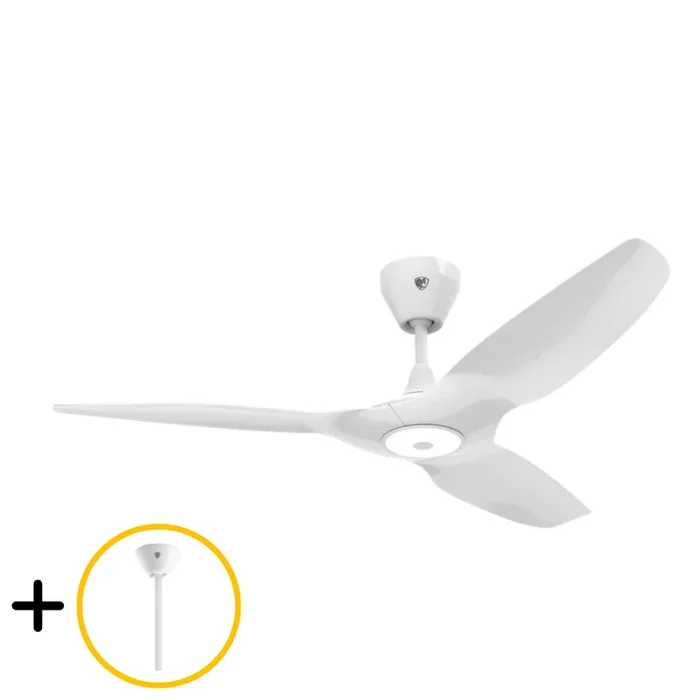 Big Ass Fans Haiku L 52″ Outdoor Ceiling Fan in White with 10″ Downrod Accessory