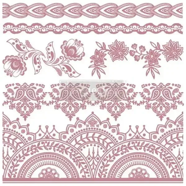 Bohemian Florals ReDesign With Prima Decor Stamp Stamps For Furniture Upcycling — Flipping Fabulous