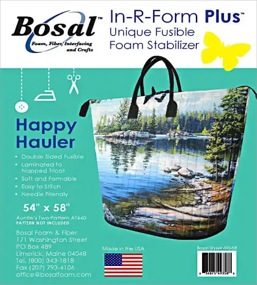 Bosal In-R-Form Plus Fusible Foam Stabilizer 54″X58″-Happy Hauler Bag – 493-58