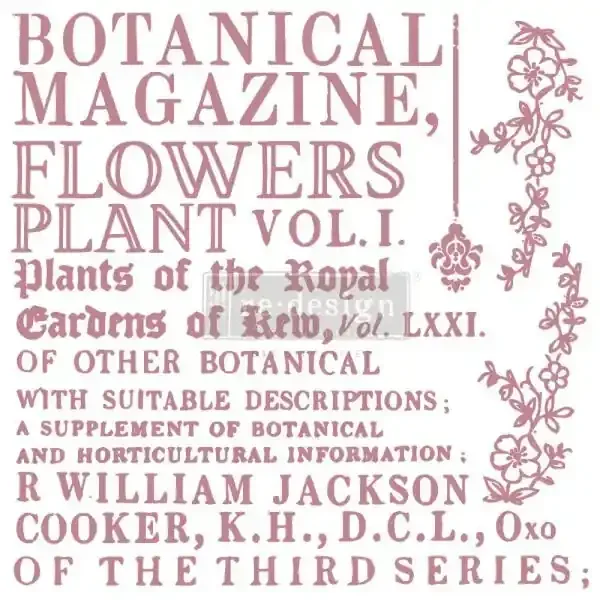 Botanical Encyclopedia ReDesign With Prima Decor Stamp Stamps For Furniture Upcycling — Flipping Fabulous