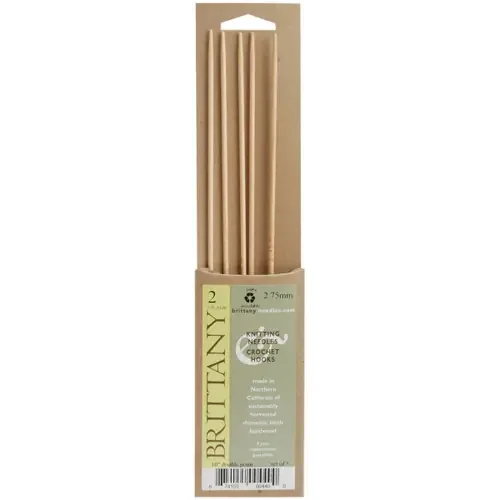 Brittany Double Point Knitting Needles 10″ 5/Pkg-Size 3/3.25mm – DP103