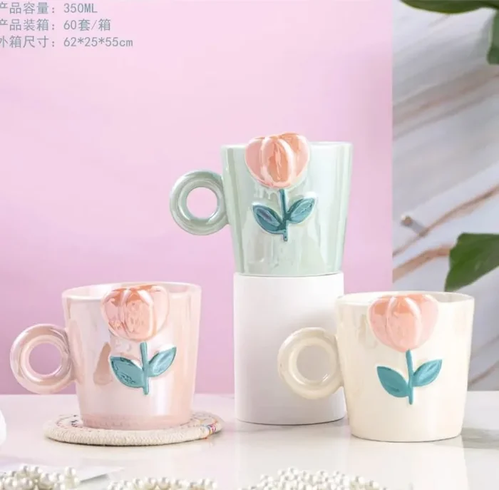 Ceramic tulip mugCosmetics
