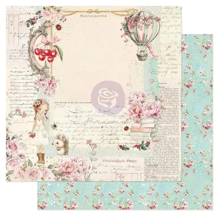Cherry Sweet Collection 12×12 Sheet – All I See Is You – 1 sheet 12″x12″ w/ foil details — Flipping Fabulous