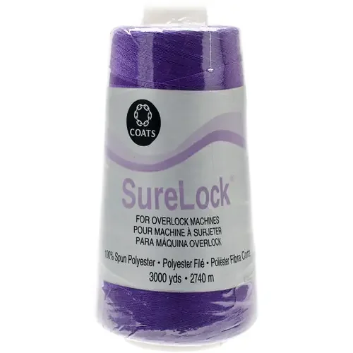 Coats Surelock Overlock Thread 3,000yd-Purple – 6110-945