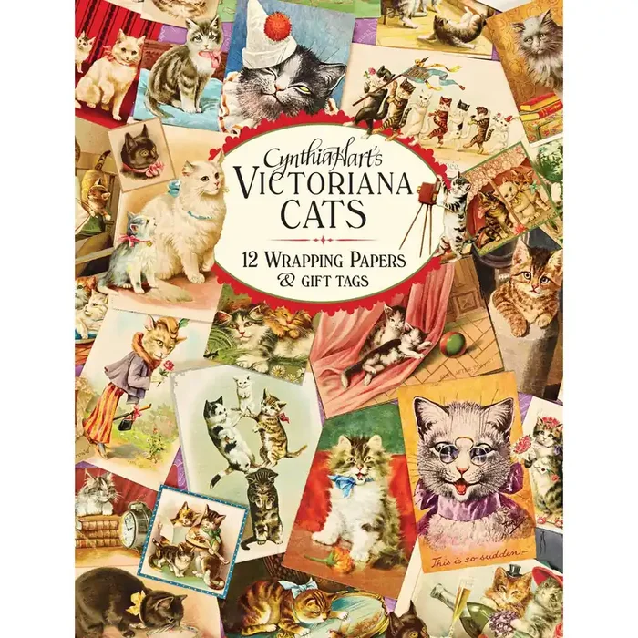 Cynthia Hart‘s Victoriana Cats Wrapping Papers & Tags