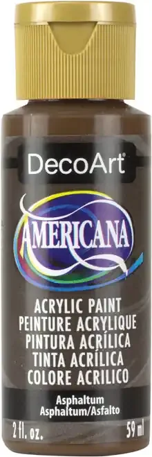 DecoArt Americana Acrylic Paint 2oz-Asphaltum – Opaque – DA-180