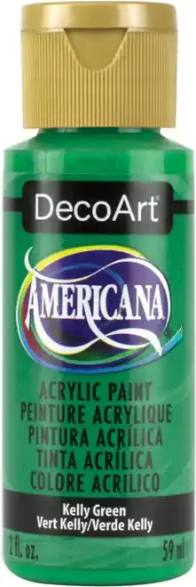 DecoArt Americana Acrylic Paint 2oz-Kelly Green – Opaque – DA-055
