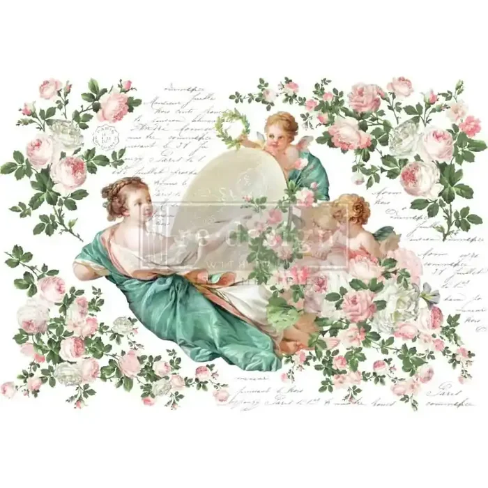 Decor Transfers® – Chambre De La Reine – total sheet size 24″x35″, cut into 2 sheets — Flipping Fabulous