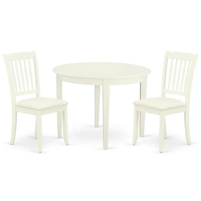 Dining Room Set Linen White, BODA3-WHI-C