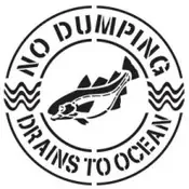 Drains to Ocean Stencil, 9″x9″x60 Mil Thick