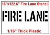 Fire Lane Stencil, 16″x90″ x 60 Mil. Thick