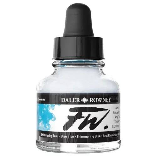 FW Acrylic Artists Ink 1oz-Shimmering Blue – 5A002YRG-1GZZ4