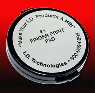 HMD Fingerprint Pad Black, 1-1/2″ Dia. Law Enforcement