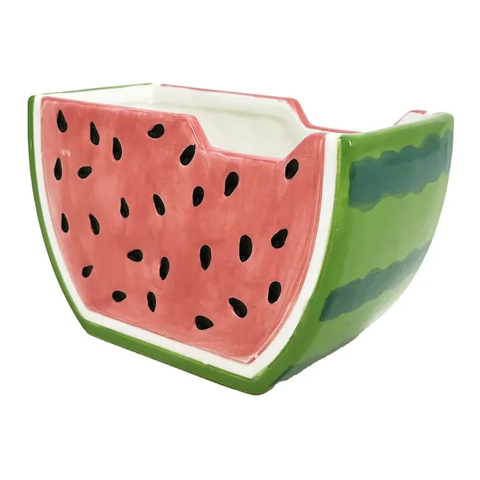 Indoor Watermelon Ceramic Planter, 3″