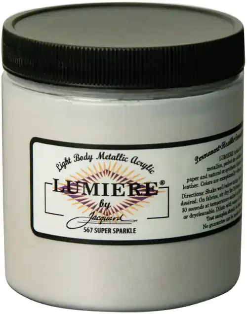 Jacquard Lumiere Metallic Acrylic Paint 8oz-Super Sparkle – LUMIERE8-567
