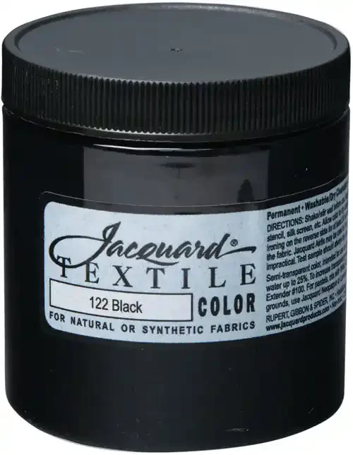 Jacquard Textile Color Fabric Paint 8oz-Black – TEXTILE8-2122