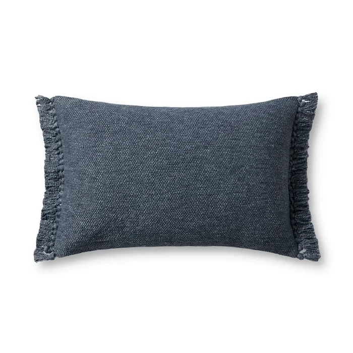 Jett PMH0063 Navy 13”x21” Polyester Pillow by Magnolia Home by Joanna Gaines x Loloi