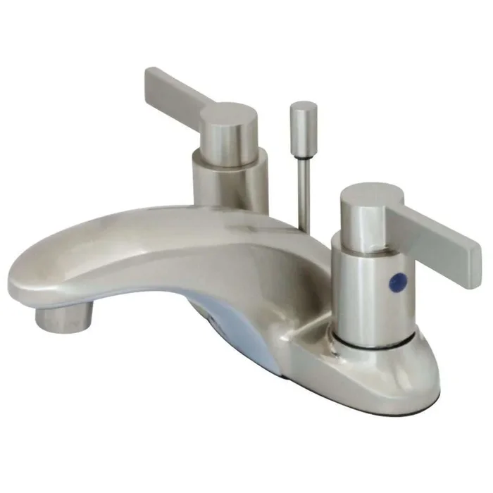Kingston Brass KB8628NDL 4 in. Centerset Bathroom Faucet, Brushed Nickel