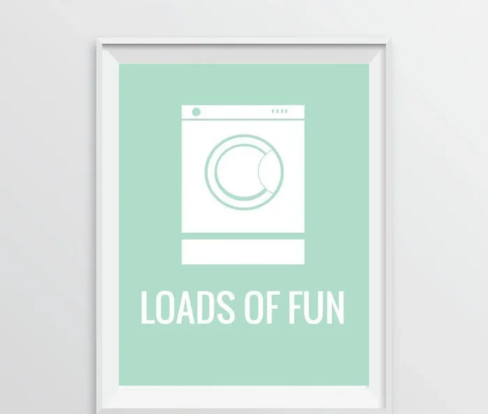 Laundry Room Wall Art Decor Graphic Signs & PrintsSet of 1