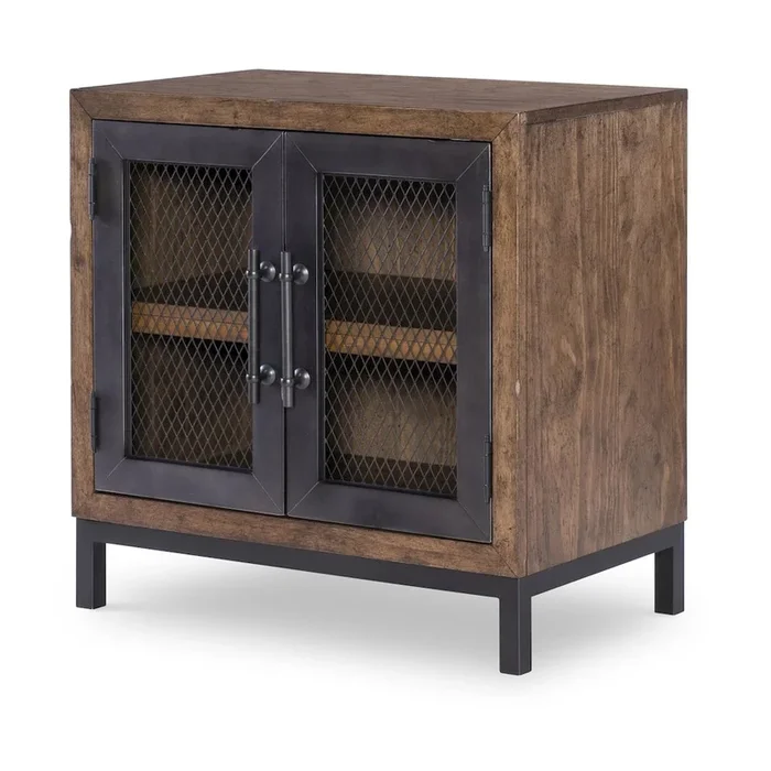 Legacy Classic Artisan’s Place Metal Door Night Stand (2 Doors W/ 2 Shelves)