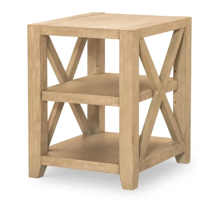 Legacy Classic XXX’s and OOO’s Chairside Table (1 ADJ Shelf, 1 Fixed Shelf)