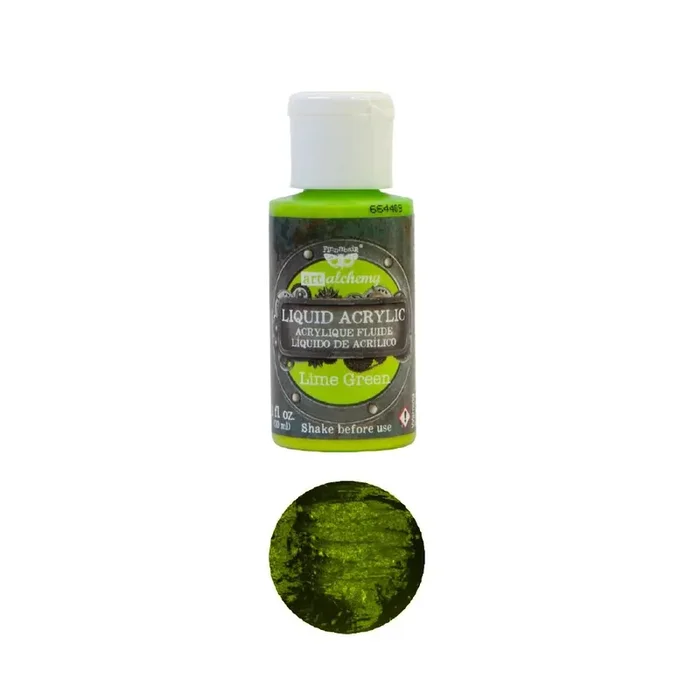 Lime Green Liquid Acrylic Art Alchemy Finnabair — Flipping Fabulous