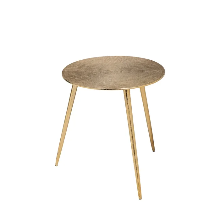 Metal Drum-Style Round End Table – Unique Statement Piece