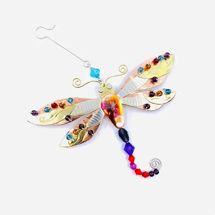 Mixed Metal Ornament Bright Wings DragonflyMiniature