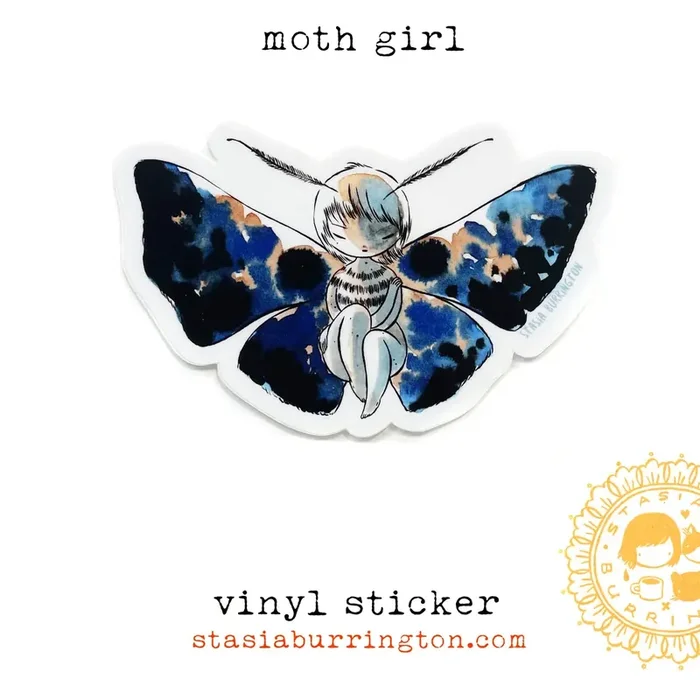 Moth Girl – Bittersweet Entomology Vinyl Sticker