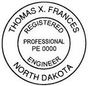 NORTH DAKOTA Self-Inking Architectural Stamp