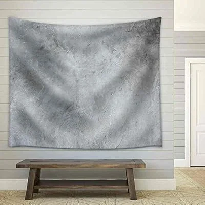 Old Cracked Cement Wall Texture Background – Fabric Wall Tapestry Home Decor – 68×80 inches