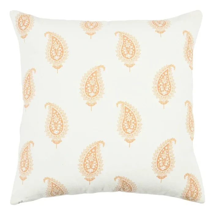 Paisley Print Throw Pillow, 18″