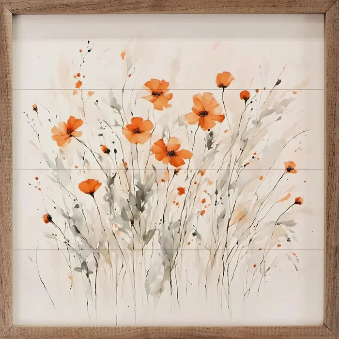 Pretty Orange FlowersCosmetics